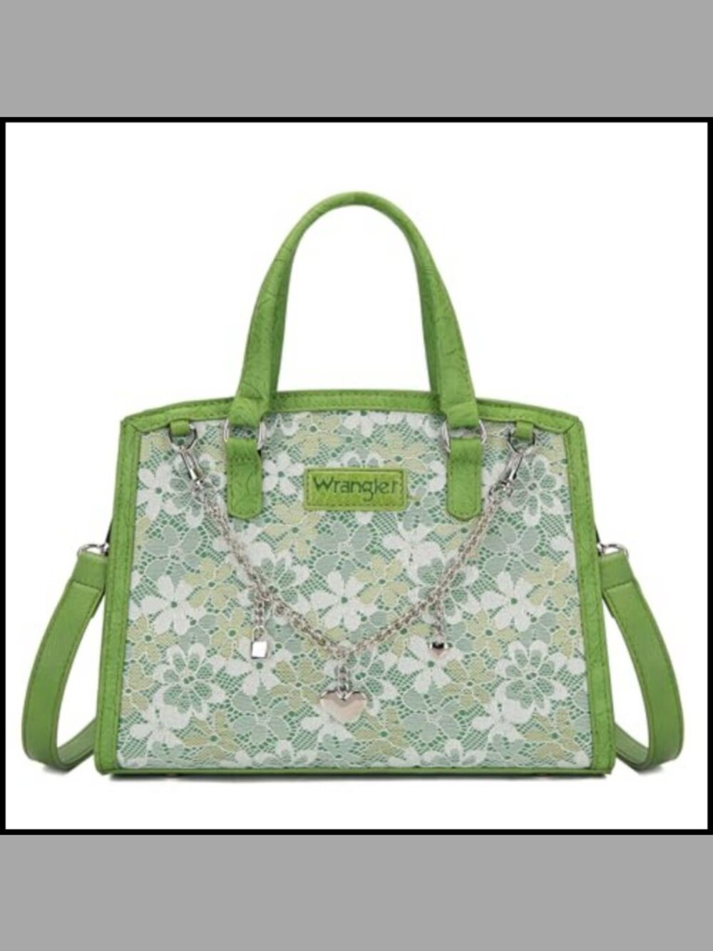 Floral Lace PU Leather Satchel Tote Crossbody Top Handle Bag